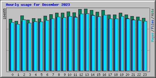 Hourly usage for December 2023