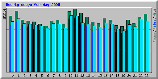 Hourly usage for May 2025